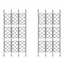 Klimrek voor planten, rotan frame, tuinsteun, schermstijl
