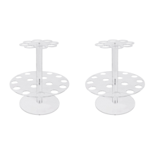 Dubbele lagen 24 gaten ijshoorntjesstandaard bakken cupcake display