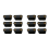 6Pcs Windsurfing Black Plastic 2-Hole Footstrap Insert Windsurf Board 2
