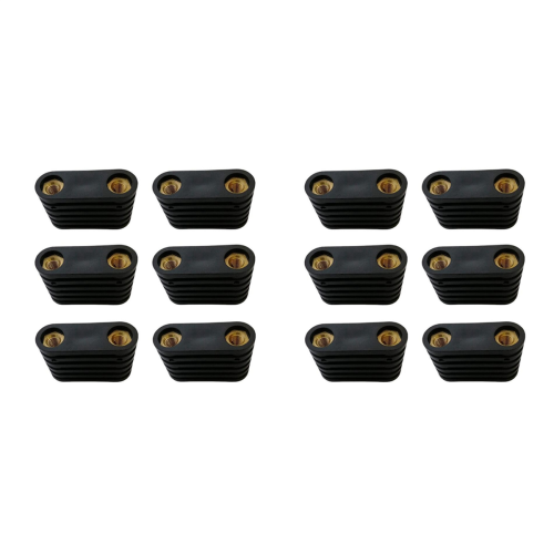 6Pcs Windsurfing Black Plastic 2-Hole Footstrap Insert Windsurf Board 1
