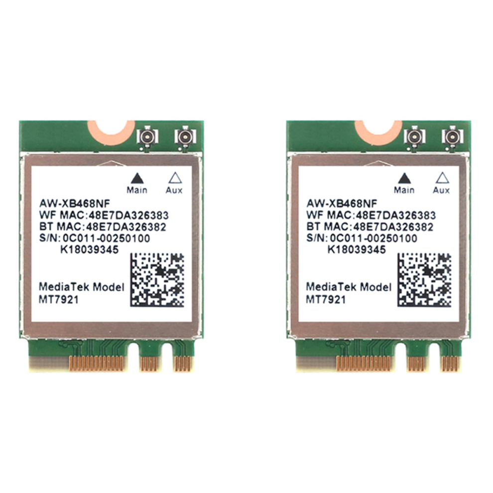 Mt7921 Wifi6 2.4G 5G Gigabit Network Card M2 5.2 Bt 4851999584011