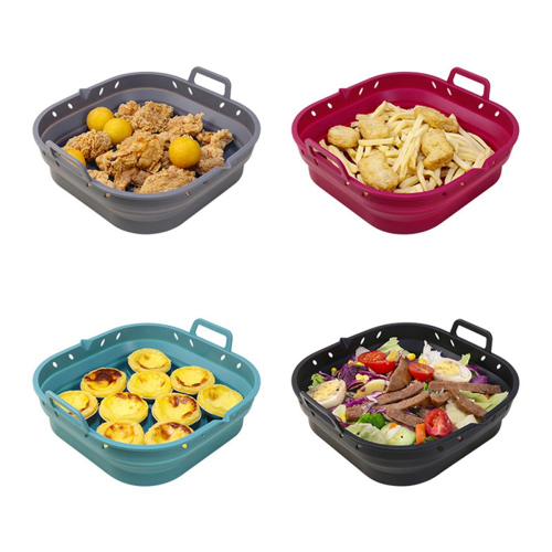 Foldable 8.5in Airfryer Tool Baking Mold grey 2
