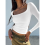 Dames katoenen crop tops wit L 9