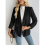 Womens Casual Long Sleeve Blazer Black L 7