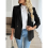 Womens Casual Long Sleeve Blazer Black L 8