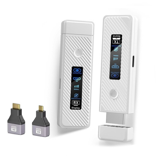 Wireless -Compatible Transmitter and Receiver LED Display White 2