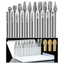 3 stuks verzamelstukken en 20 stuks 1/8 inch schacht hardmetalen braam compatibel met hout