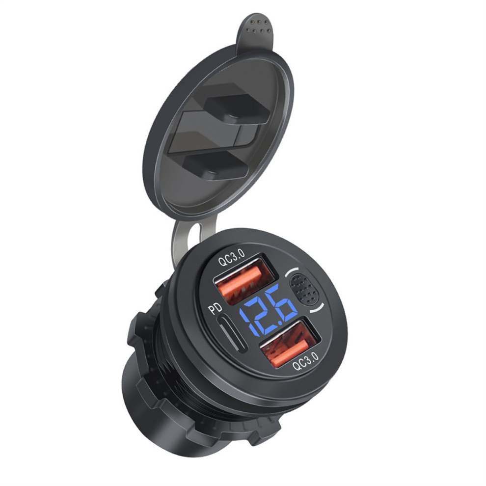 Usb Outlet Car Charger Dual Qc3.0 & Pd 3 Ports 4851330921475