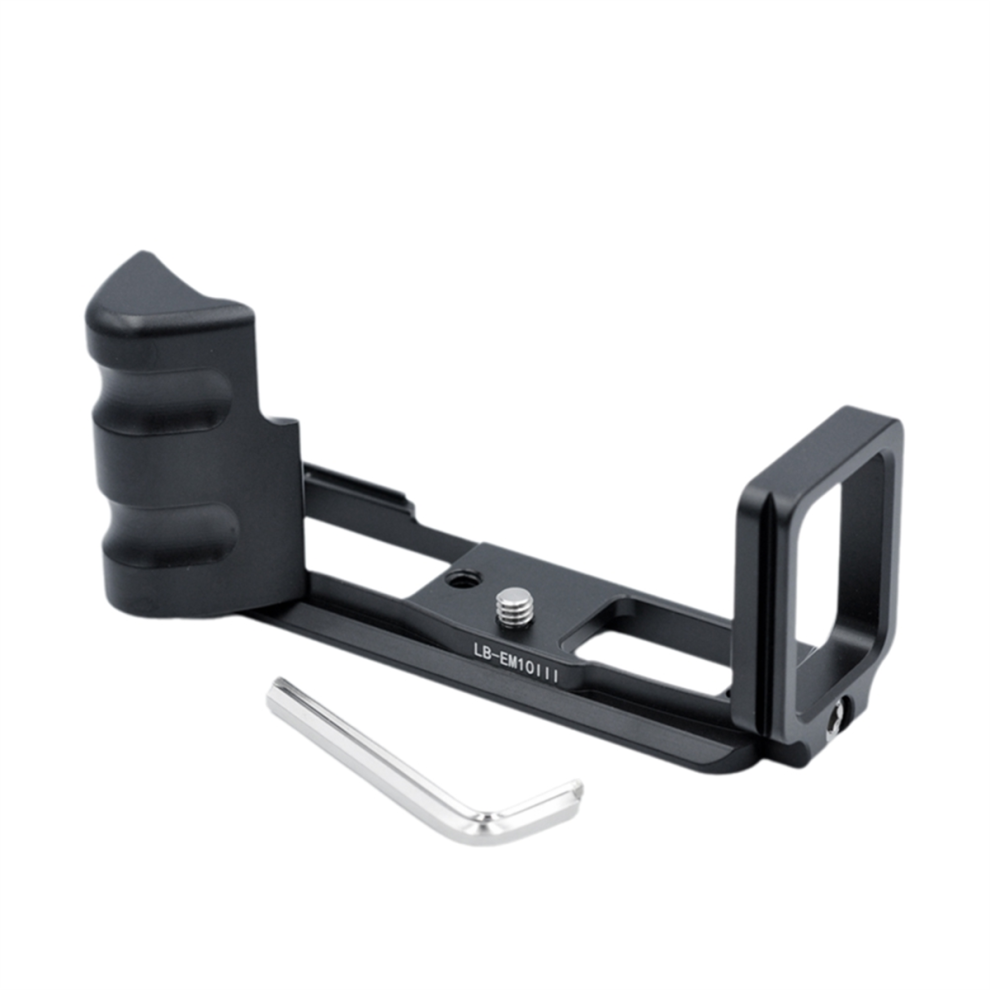 For E-M10iii Camera L Bracket Grip Quick Release Plate Black 4851330928450