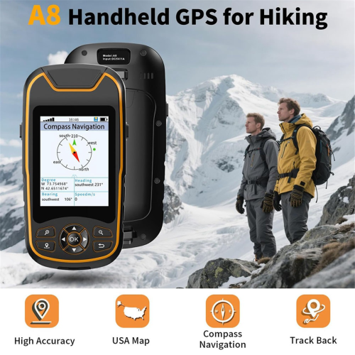 A8 Handheld GPS for Hiking, Multi-GNSS Support, 2