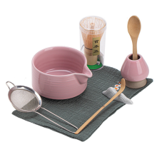 Roze Japanse Matcha Theeset Roze Set 8 Stuks Poeder