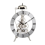 Small Table Clock Metal Vintage Clocks Silver 2