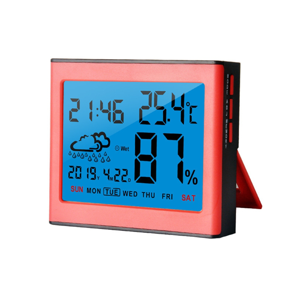 Alarm Clock Hygrometer Electronic Thermometer Home Decoration ,A Tlily