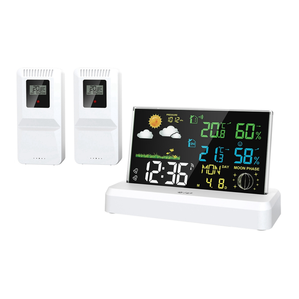 One-To-Two Weather Station Forecast Meteorological Clock Eu Plug B 4851516914765