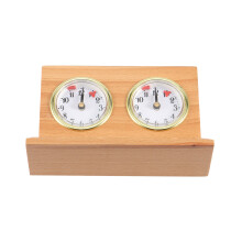 Retro mechanische schaakklok met opwindmechanisme, geen batterij nodig, houten