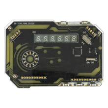 Digitale desktopklok, elektronische doe-het-zelfkit, soldeerfabricage