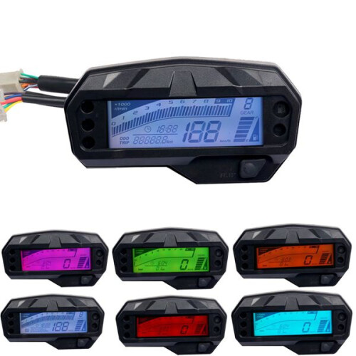 Universele LCD digitale meter snelheidsmeter kilometerteller 2