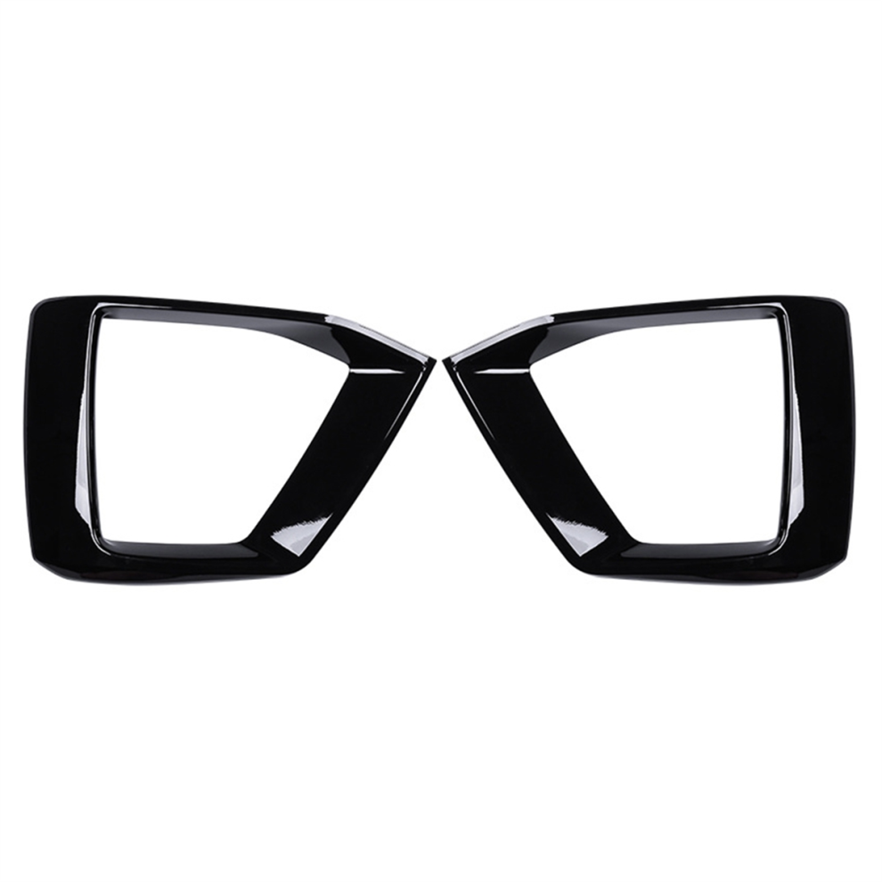 2Pcs Gloss Front Bumper Fog Lamp Frame For A5 S5 20-22 Black 4854112108484