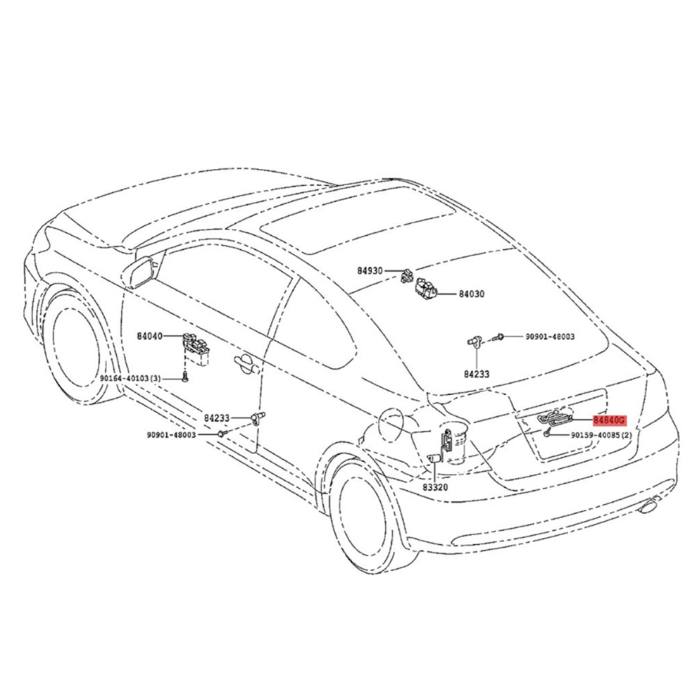 Car Trunk Liftgate Release Switch 84840-21010 For Gs300 Gs430 4854112113235