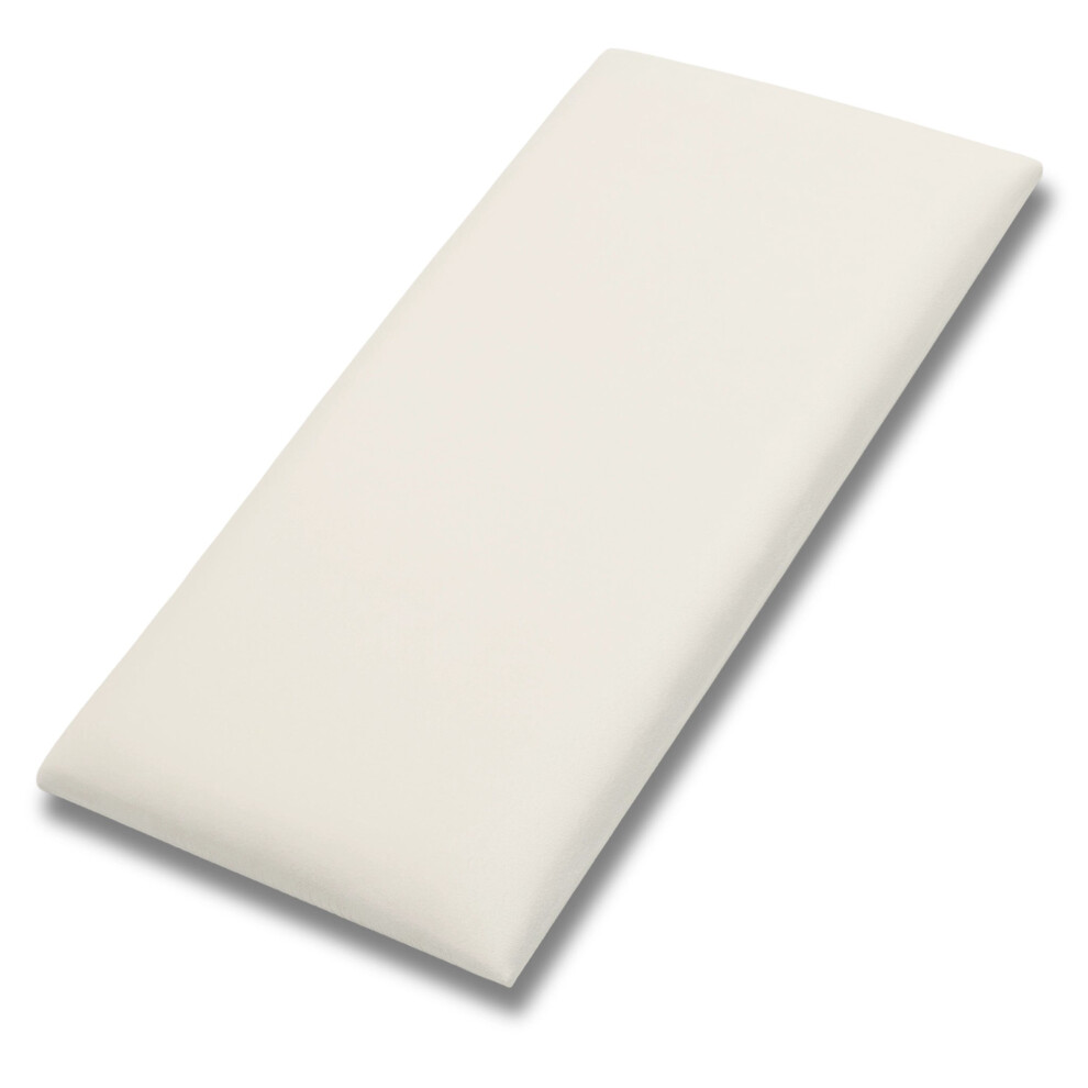Novecrafto (Cream (60X30), 6) Velvet Padded Wall Panels With Adhesive - 3D Upholstered Wall Mounted Headboards For For Beds, Kids Room, Hallways
