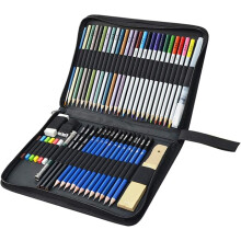 Colouring Pencils, Sketch Pencil Set, 52 Pieces, Drawing Art Kit with Colouring Pencils, Sketching Pencils, Graphite Pencil, Charcoal Pencils