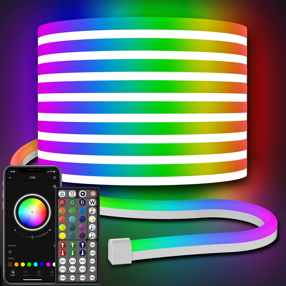 Ailbton LED Neon Rope Lights 10m Flexible LED Rope Lights, control