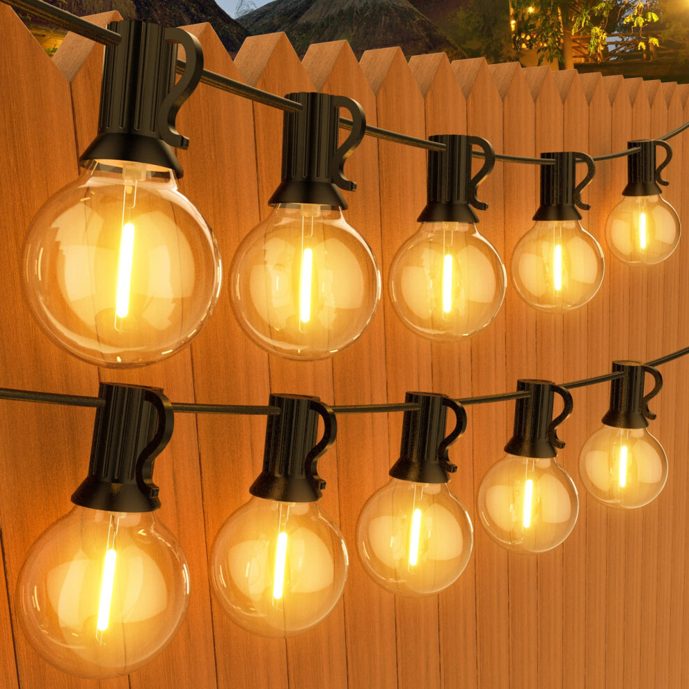 Gpatio 150FT Garden Lights Mains Powered, 75 2 Pcs Warm White Plastic