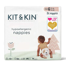 Kit & Kin Premium Eco Baby Nappies Size 6 | 14+ kgs / 31+ lb