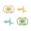 Tommee Tippee Tommee Tippee Ultra-Light StayPut Dummy, 0-6m, 4-Pack, One-P 1