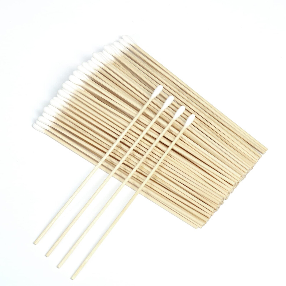 Shintop 6 Inch Long Cotton Buds, 200Pcs Extra Long Handle Ear Buds C