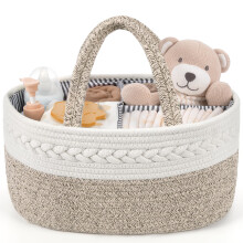 Maliton Nappy Caddy,Large Newborn Essentials Diaper Caddy,Co