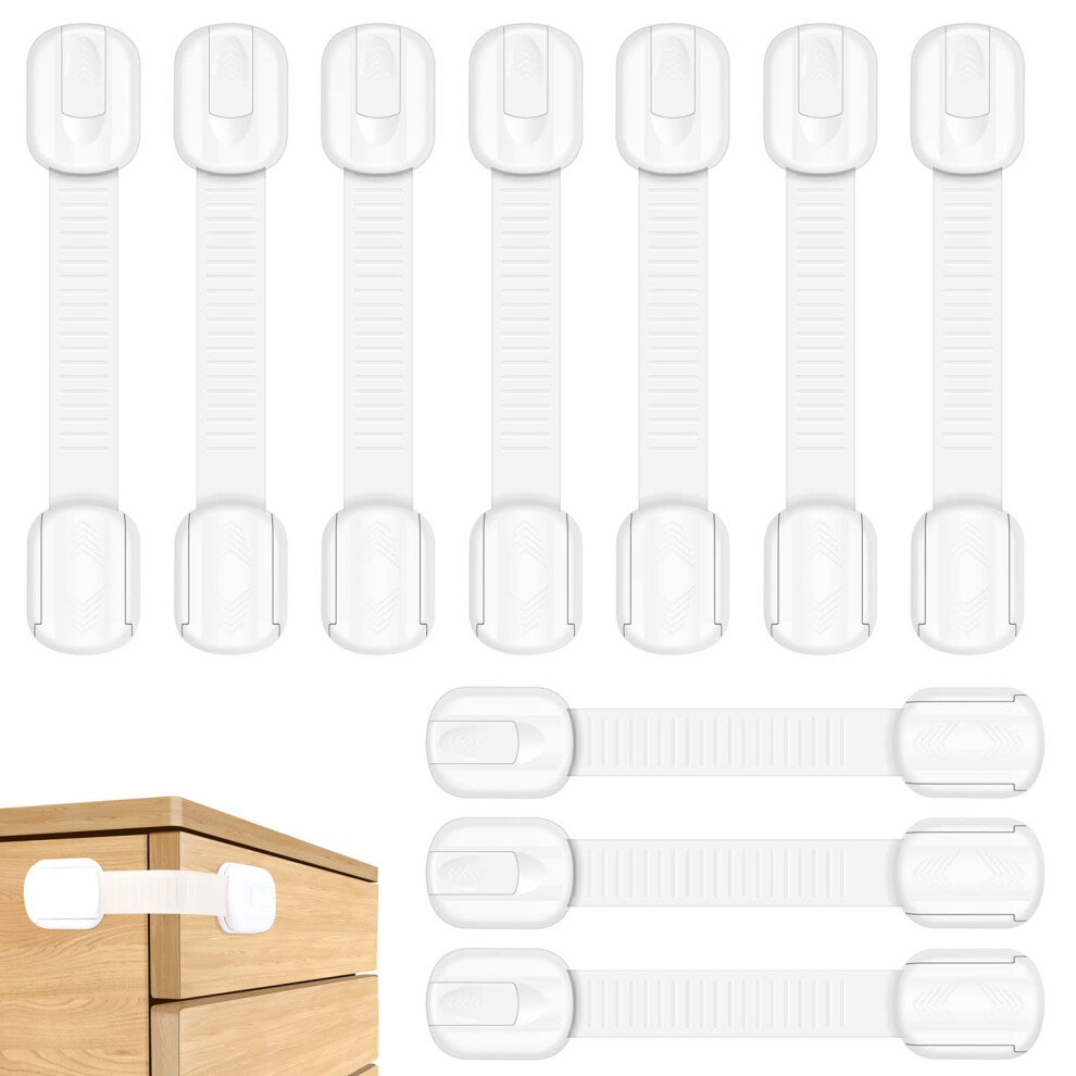 Child Safety Cupboard Locks, 10 Pack Adjustable Cu Septeamay