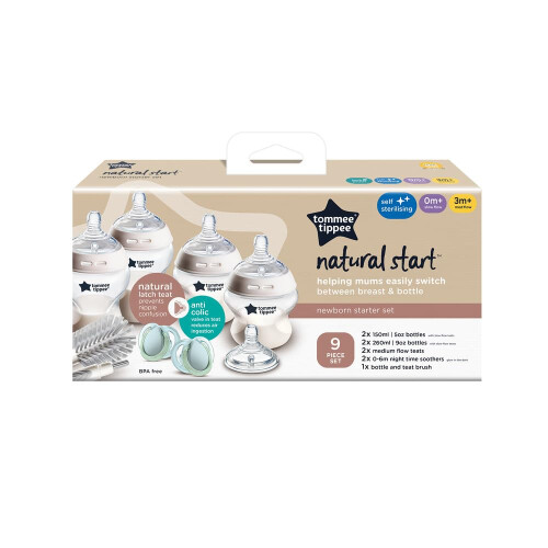 Tommee Tippee Tommee Tippee Natural Start Newborn Starter Set, 150ml and 2 1