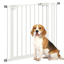 PawHut Dog Gate, Pressure Fit Stair Gate with Auto Closing D