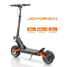 Patinete eléctrico todo terreno JOYOR S8-S-Z 10 pulgadas, 2 motores de 600 W, batería 48 V 26 Ah