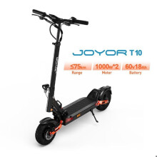 Trottinette électrique Joyor T10, Doppelmotor, 2000 W, 10 Zoll, geländetauglich, mit Batterie 60 V 18 Ah, Reichweite von 75 km