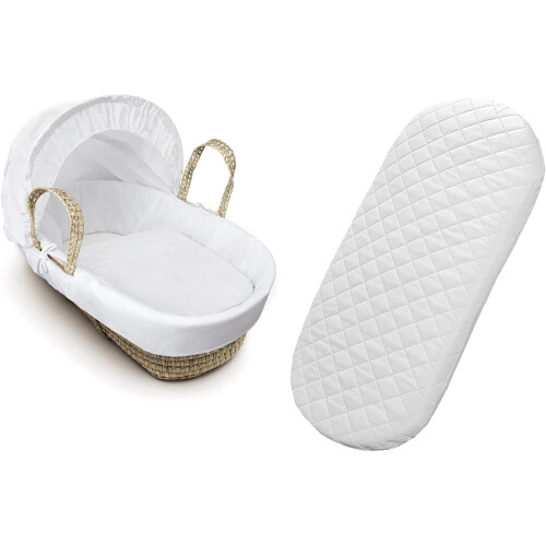 Moses Pram Basket Mattress Extra 4" Thick Super Soft Nursery