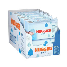 Huggies Pure Baby Wipes - Pack of 10 (10 x 72 Packs, Total 7