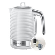 Russell Hobbs Inspire Electric 1.7L Cordless Kettle (Fast Boil 3KW, White p