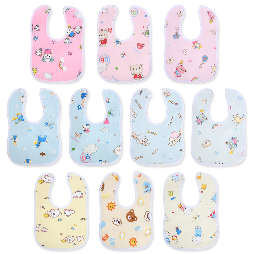 Baby Bandana Dribble Bibs Drool Bibs, 10Pc Infant Te Vicloon