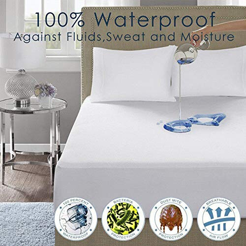 IMFAA 100% Waterproof Mattress Protector - 15 Cm Deep Stretch Skirt – Cot B 1