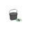 Addis Addis Everyday Kitchen Food Caddy Bin, Metallic Silver Grey, with 60 x 100% 1
