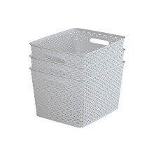 Curver My Style Rattan Effect Set of 3 Kitchen, Living room, Bathroom, Bedr