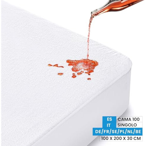 Utopia Bedding Waterproof Mattress Protector 100 x 200 cm, Premium Terry Ma 1