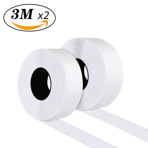 Blooven Hook and Loop Strip Tape 3 Meter Self Adhesive Sticky Back Fastenin 1