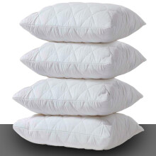 Pillow Protectors 4 Pack Cover White, Anti Allergy Zipped Pillows Protector