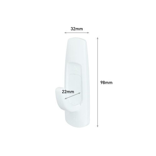 3M Command Large Utility Hook, Pack of 7 Hooks and 12 Adhesive Strips, White - 1