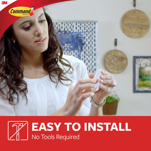 3M Command Large Utility Hook, Pack of 7 Hooks and 12 Adhesive Strips, White - 2