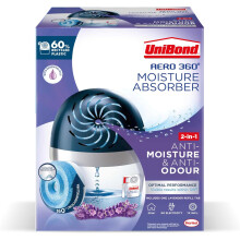 UniBond AERO 360º Lavender Moisture Absorber, 1 Device incl. 1 Lavender Ref