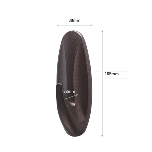 3M Command Large Designer Metallic Bronze Hook with Adhesive Strips - For Hang 1